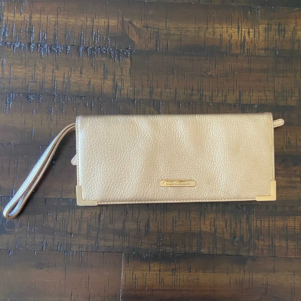 Michael Kors gold wristlet